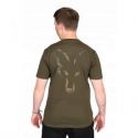 KOSZULKA T-SHIRT FOX LARGE PRINT KHAKI ROZMIAR XXL