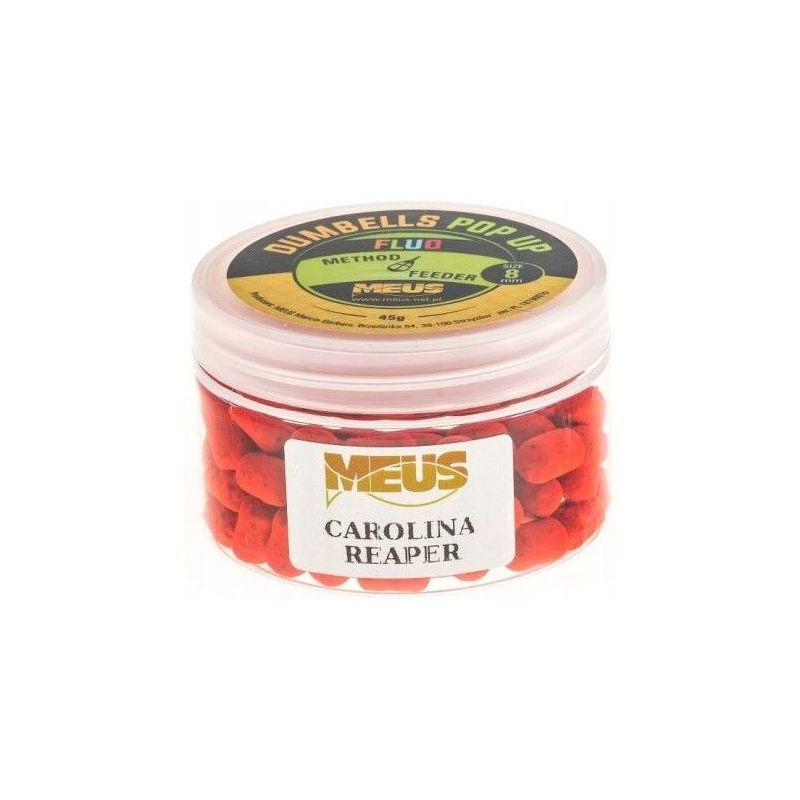 DUMBELLS MEUS FLUO POP UP 8mm 45g CAROLINA REAPER DUMBELLS MEUS FLUO POP UP 8mm 45g CAROLINA REAPER