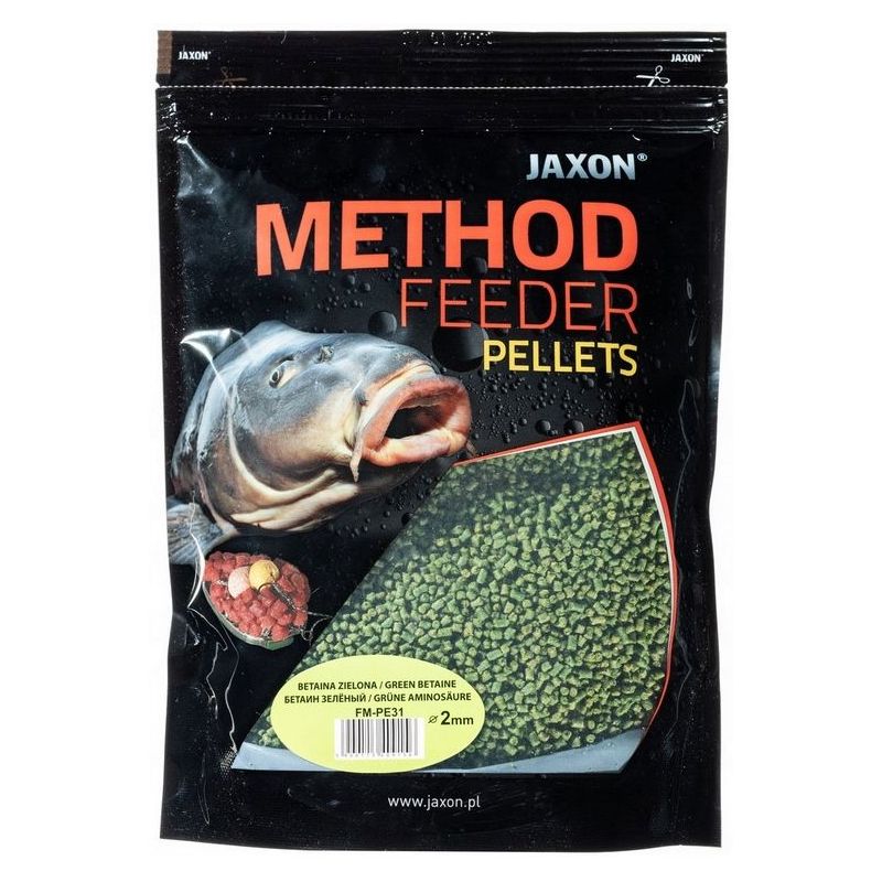 PELLET JAXON METHOD FEEDER 2mm 500g BETAINA ZIELON PELLET JAXON METHOD FEEDER 2mm 500g BETAINA ZIELON