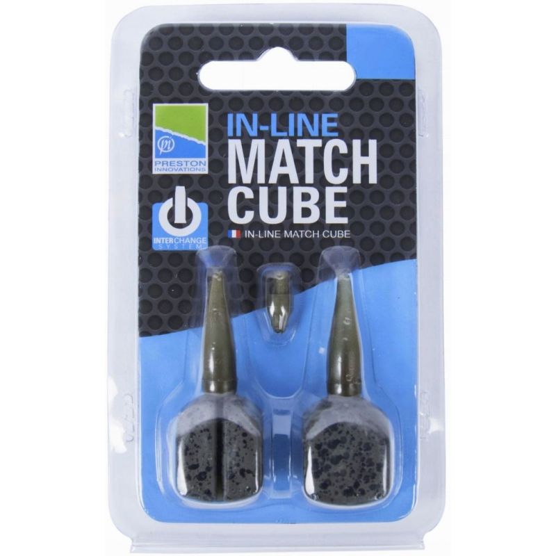 CIĘŻARKI PRESTON IN-LINE MATCH CUBE 45g 2szt CIĘŻARKI PRESTON IN-LINE MATCH CUBE 45g 2szt