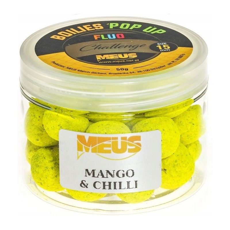 KULKI MEUS CHALLENGE POP UP FLUO 15mm MANGO CHILI KULKI MEUS CHALLENGE POP UP FLUO 15mm MANGO CHILI