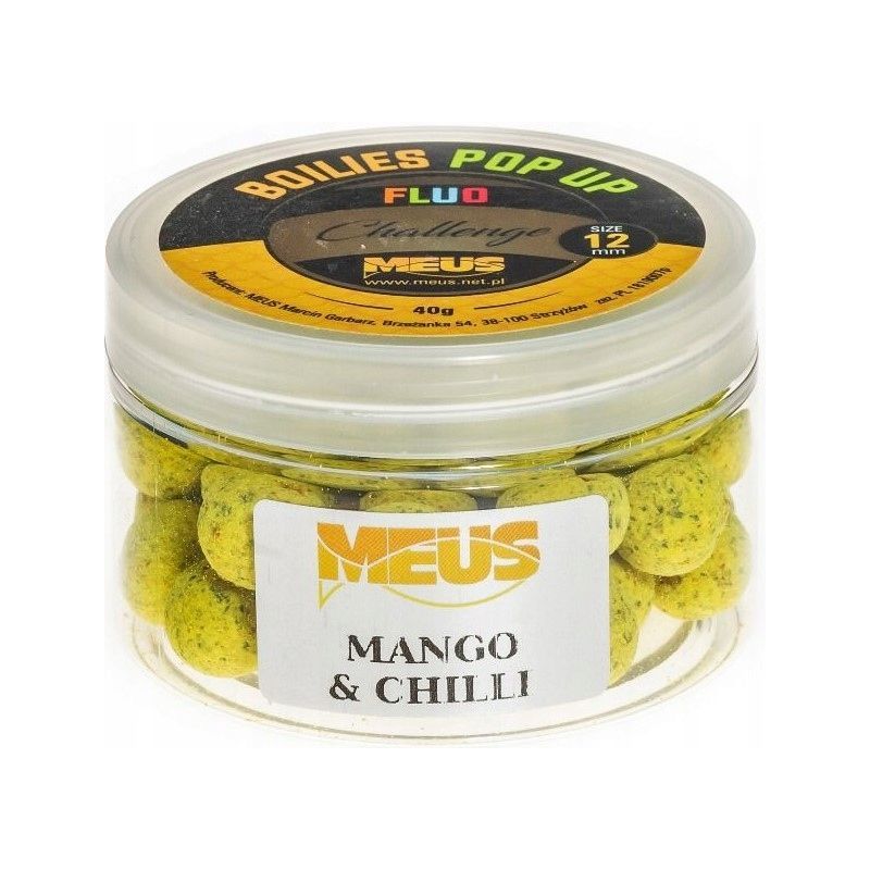 KULKI MEUS CHALLENGE POP UP FLUO 12mm MANGO CHILLI KULKI MEUS CHALLENGE POP UP FLUO 12mm MANGO CHILLI