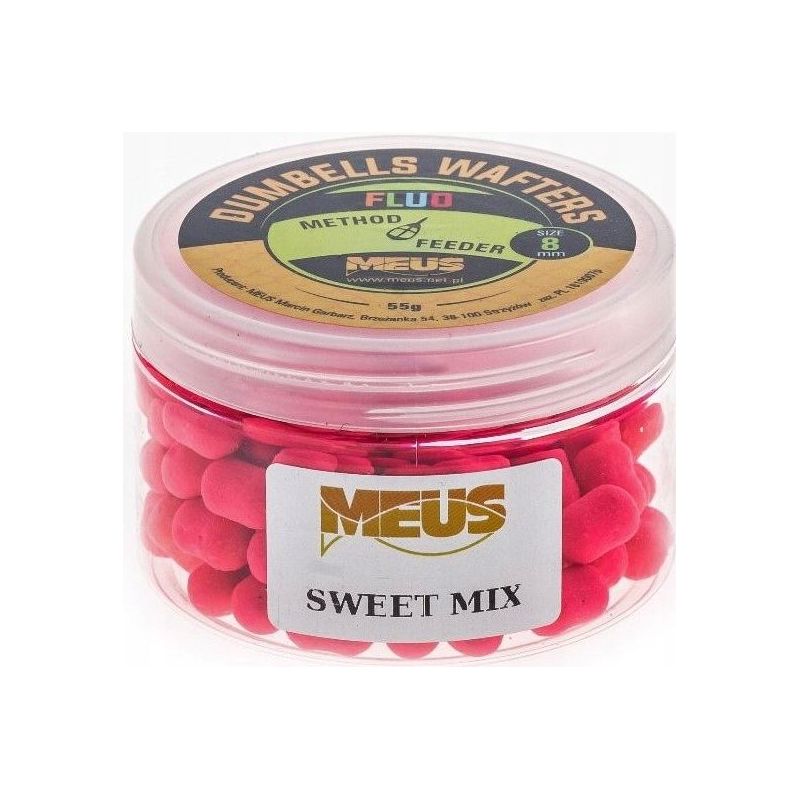 DUMBELLS MEUS WAFTERS FLUO 8mm 55g SWEET MIX DUMBELLS MEUS WAFTERS FLUO 8mm 55g SWEET MIX