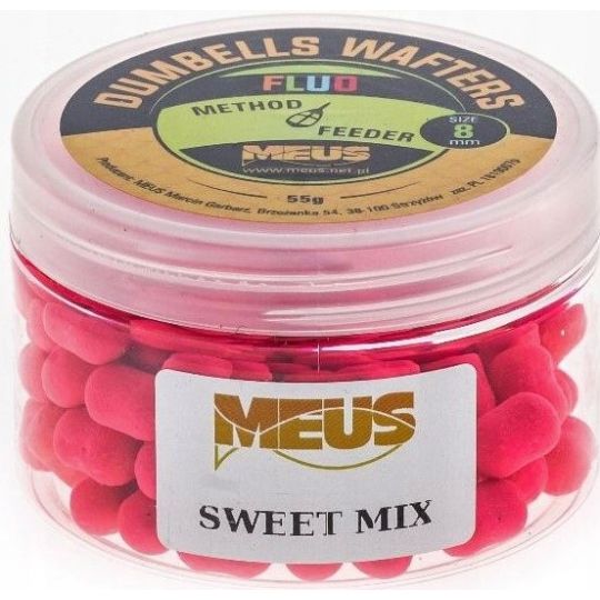 DUMBELLS MEUS WAFTERS FLUO 8mm 55g SWEET MIX DUMBELLS MEUS WAFTERS FLUO 8mm 55g SWEET MIX