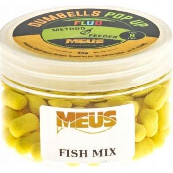 DUMBELLS MEUS FLUO POP UP 8mm 45g FISH MIX