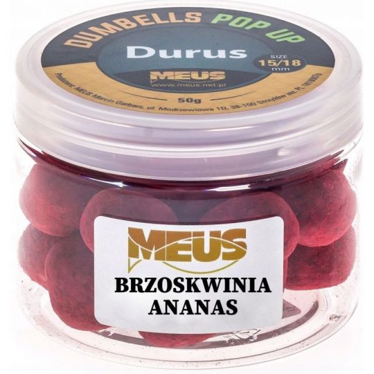 DUMBELLS MEUS POP UP DURUS 15/18mm 90g BRZOSKWINIA DUMBELLS MEUS POP UP DURUS 15/18mm 90g BRZOSKWINIA