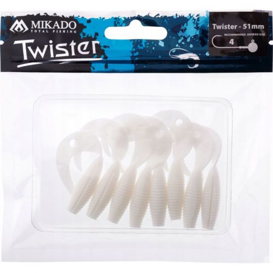 GUMA MIKADO PRZYNĘTA TWISTER 51mm 1.5g WH 1szt GUMA MIKADO PRZYNĘTA TWISTER 51mm 1.5g WH 1szt