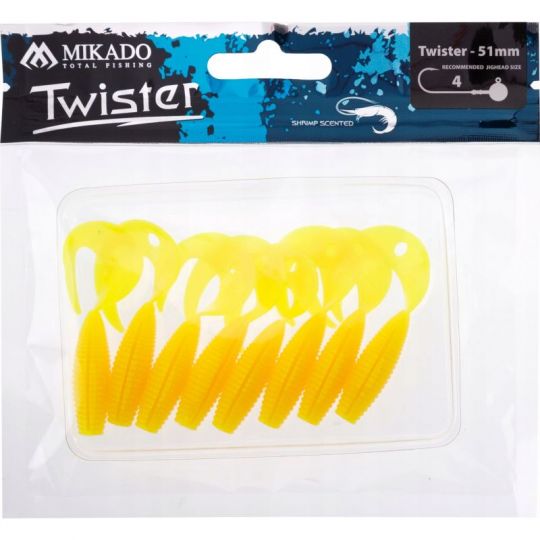 GUMA MIKADO PRZYNĘTA TWISTER 51mm 1.5g YE 1szt GUMA MIKADO PRZYNĘTA TWISTER 51mm 1.5g YE 1szt