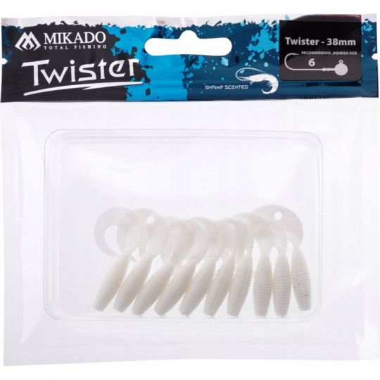 GUMA MIKADO PRZYNĘTA TWISTER 38mm 0.6g WH 1szt GUMA MIKADO PRZYNĘTA TWISTER 38mm 0.6g WH 1szt