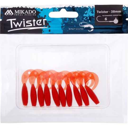 GUMA MIKADO PRZYNĘTA TWISTER 38mm 0.6g RE 10szt GUMA MIKADO PRZYNĘTA TWISTER 38mm 0.6g RE 10szt