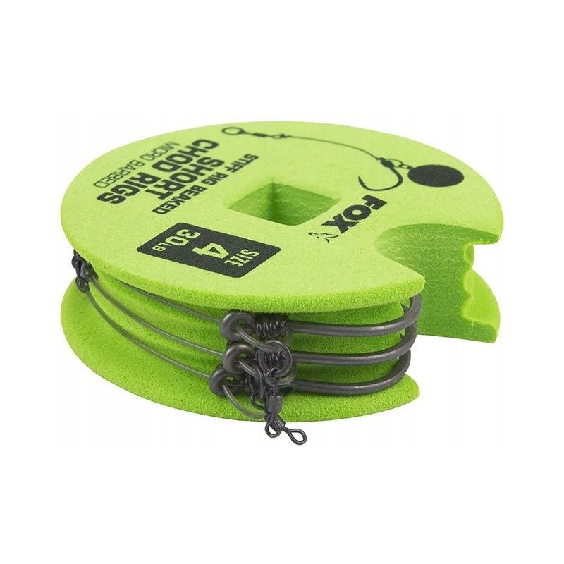PRZYPON FOX Z HAKIEM STIFFCHOD RIG 30lb SIZE 4