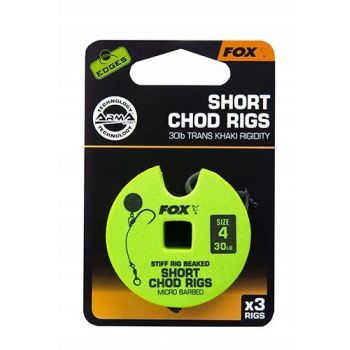PRZYPON FOX Z HAKIEM STIFFCHOD RIG 30lb SIZE 4