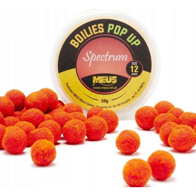 KULKI MEUS POP UP SPECTRUM 15mm 50G POMARAŃCZA MAK KULKI MEUS POP UP SPECTRUM 15mm 50G POMARAŃCZA MAK
