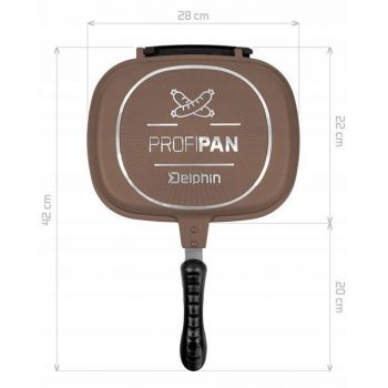 PATELNIA DELPHIN PROFI PAN 22x28x7cm DWUSTRONNA