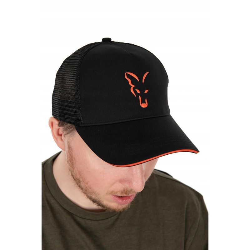 CZAPKA FOX Z DASZKIEM COLLECTION TRUCKER BLACK ORA CZAPKA FOX Z DASZKIEM COLLECTION TRUCKER BLACK ORA