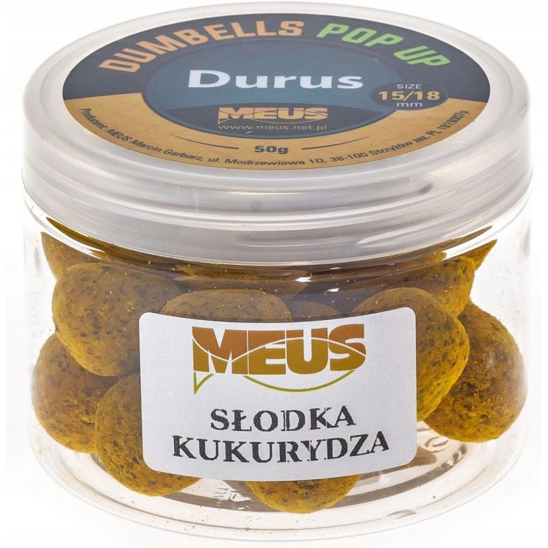 DUMBELLS MEUS POP UP DURUS 15/18mm 90G KUKURYDZA DUMBELLS MEUS POP UP DURUS 15/18mm 90G KUKURYDZA
