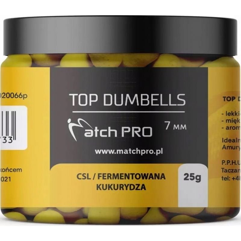 DUMBELLS MATCH PRO TOP CSL KUKURYDZA 7mm 25g DUMBELLS MATCH PRO TOP CSL KUKURYDZA 7mm 25g